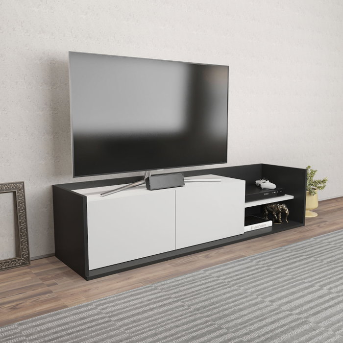 Hanah Home Krog Soporte para TV Antracita y Blanco Hanah Home Krog Soporte para TV Antracita y Blanco